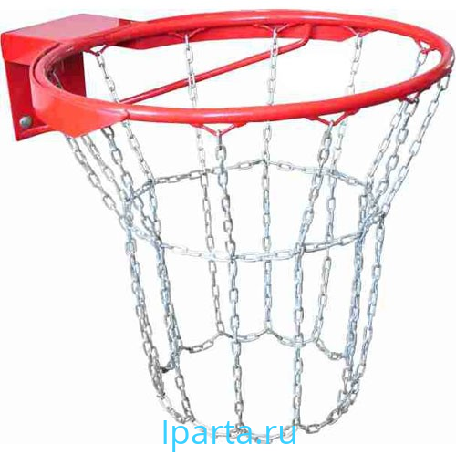 Кольцо баскетбольное № 7 антивандальное с металлической сеткой Iparta