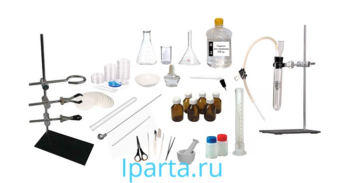 Комплект посуды и оборудования для ученических опытов (химия, физика, биология) Iparta