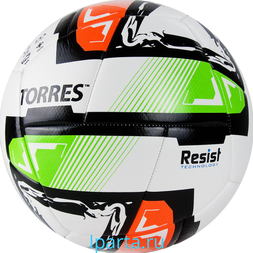 Мяч футбольный TORRES RESIST р.5, синт. кожа (полиуретан) Iparta